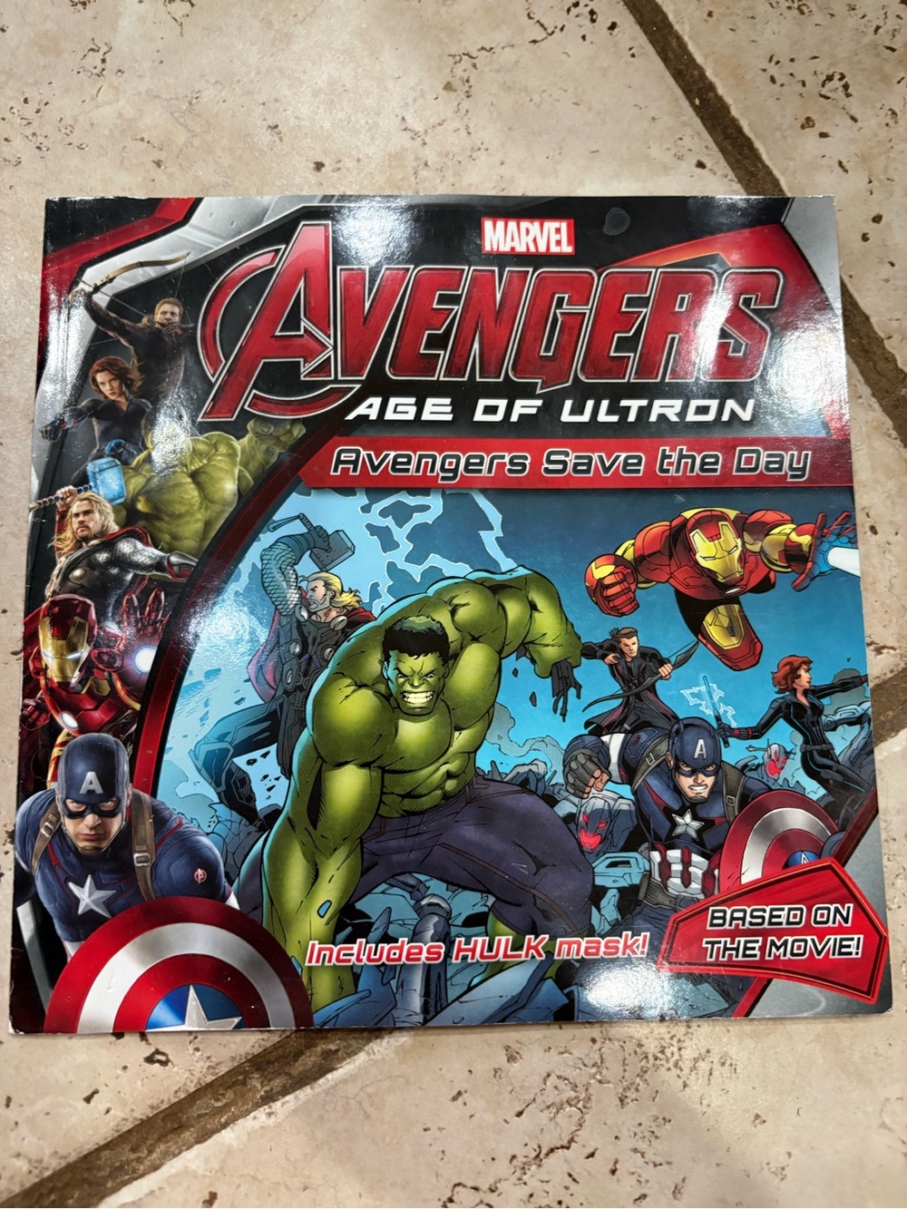 Marvel Avengers Age of Ultron Activity Book with Hulk Mask - Green/Red/Blue
